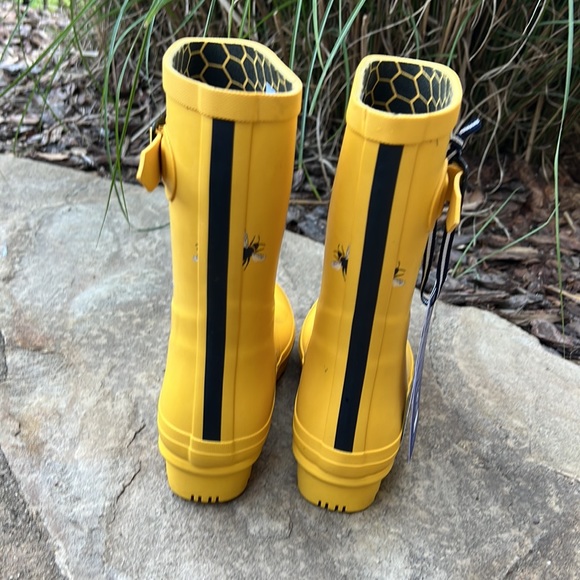 Joules Yellow Bee Molly Midi Rain Boots - Picture 6 of 13